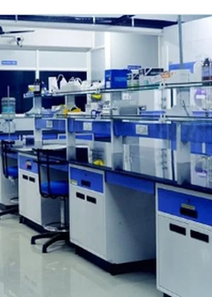 Laboratory technician calibrating a centrifuge